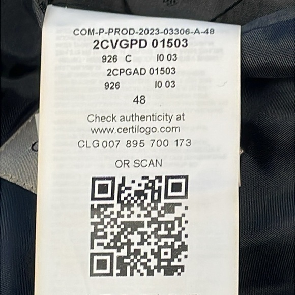 New Armani Collezioni Navy Blue Wool Blazer Suit Jacket 2 Button Sz 48S - Picture 10 of 15